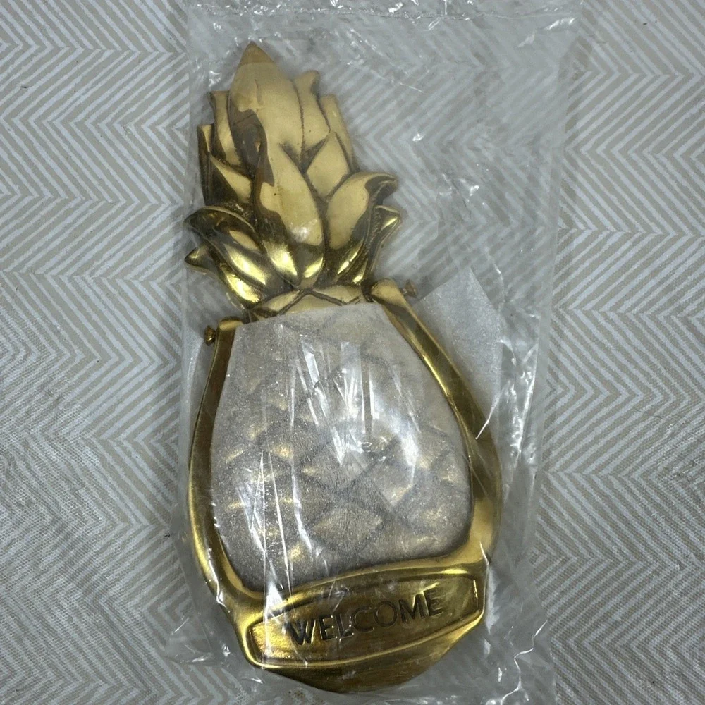 NEW Solid Brass Pineapple Door Knocker Welcome Handle Vintage‎ AVON  6 1/2